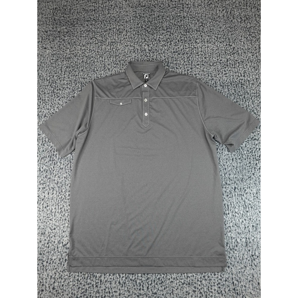 FootJoy Polo Shirt Mens XXL Gray Athletic Fit Oregon Golf Club Logo